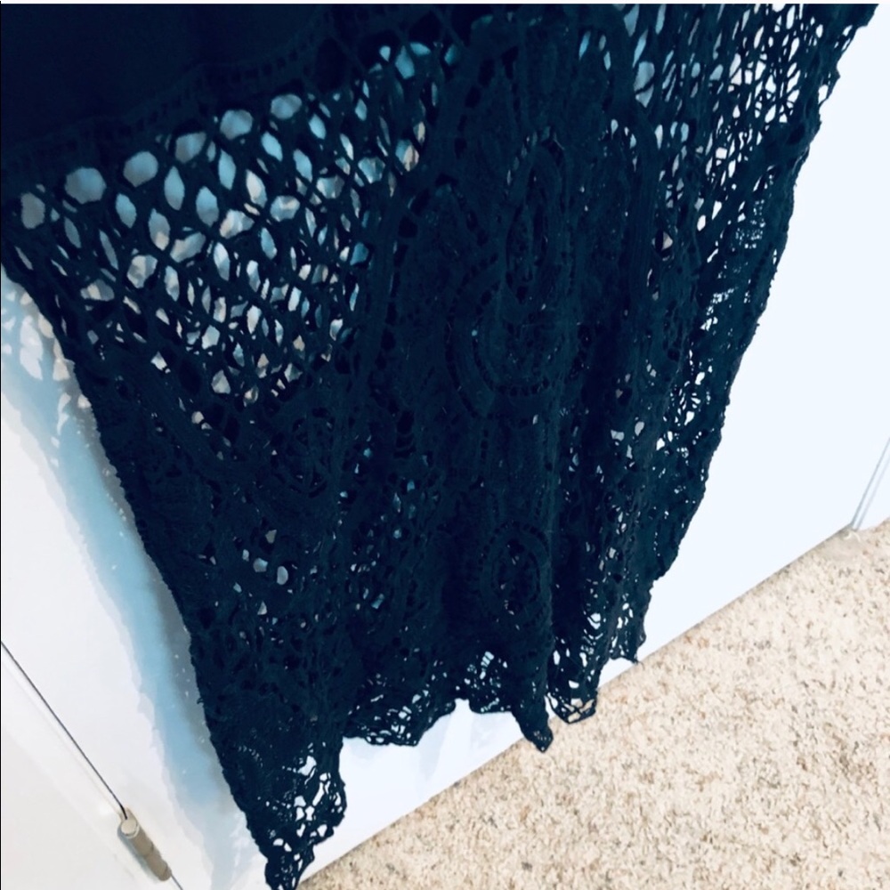 For Love and Lemons Gracey Black Crochet Dress L - Picture 9 of 10